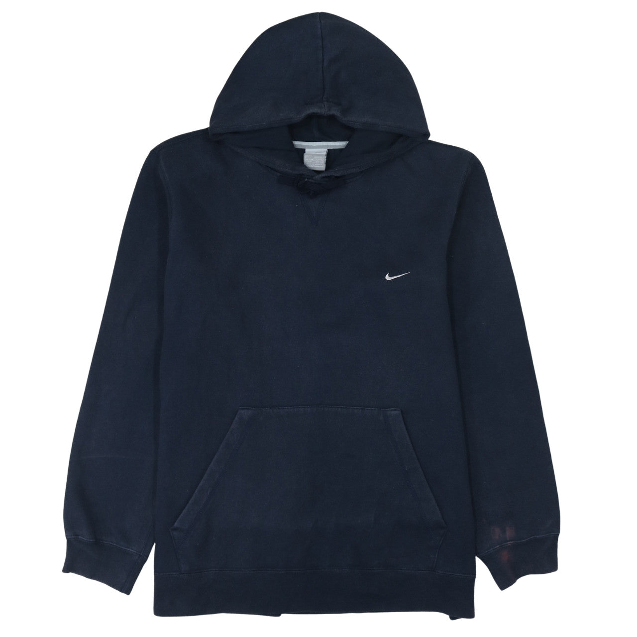 Nike Men Blue Pullover Hoodie Embroidered Logo Fleece Size M