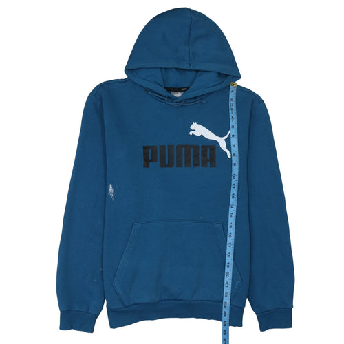 Puma Men’s Blue Pullover Hoodie Medium Fleece Sportswear