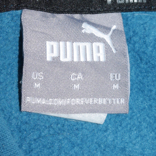 Puma Men’s Blue Pullover Hoodie Medium Fleece Sportswear