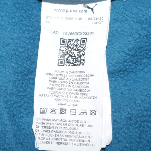 Puma Men’s Blue Pullover Hoodie Medium Fleece Sportswear