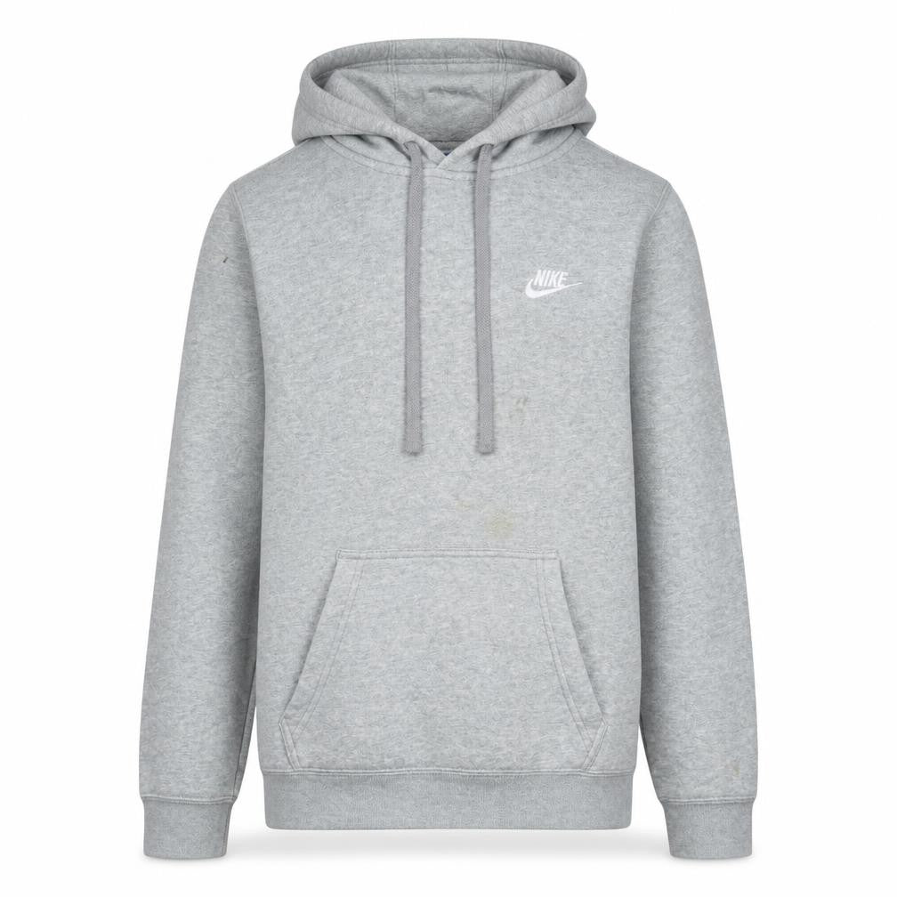 Front view of Nike Men's Grey XS Pullover Hoodie Fleece Sweatshirt