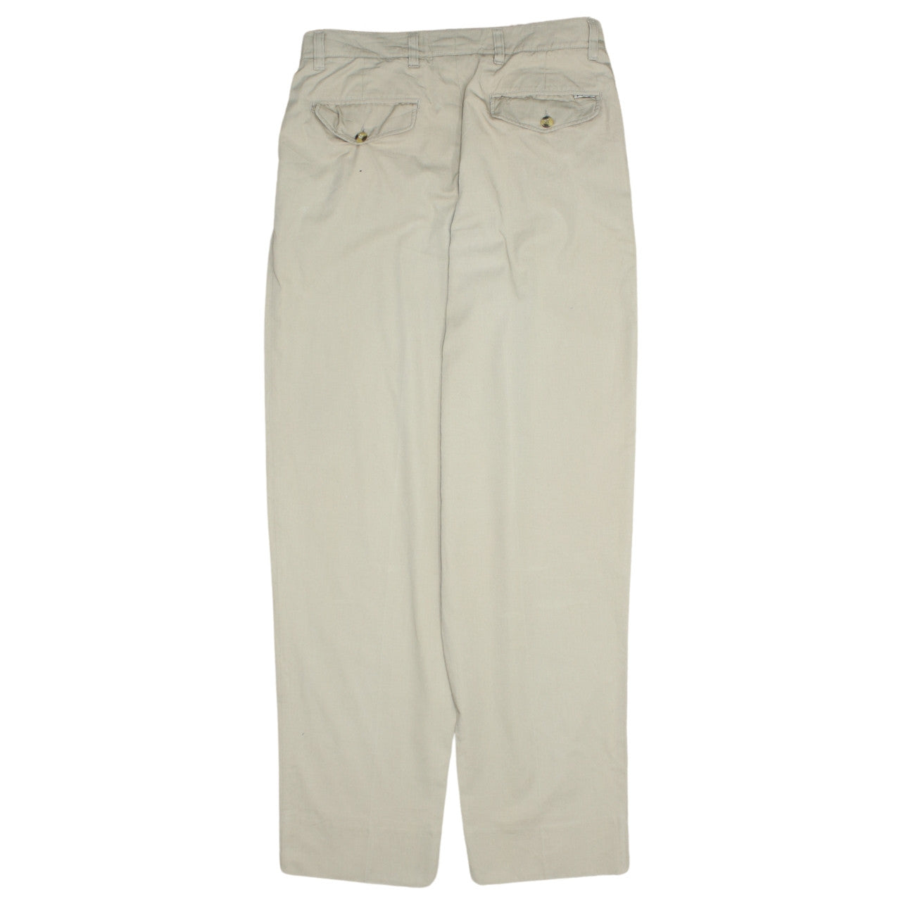 Fila Women Beige Pleated Chino Trousers Size 16 L