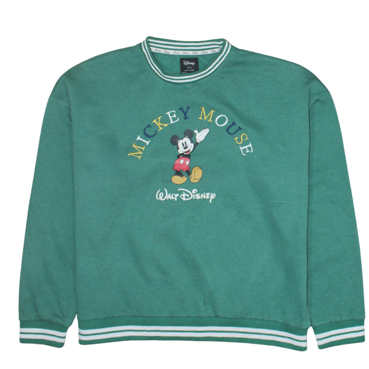 Disney Primark Women Green Mickey Mouse Sweatshirt Size 12/14
