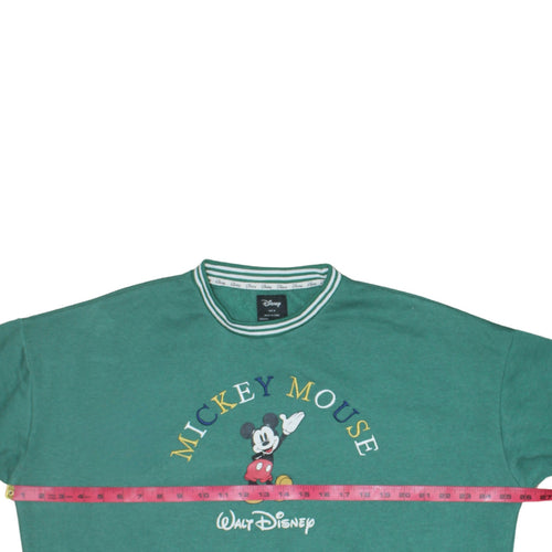 Disney Primark Women Green Mickey Mouse Sweatshirt Size 12/14