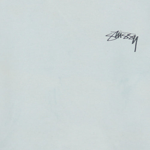Stussy Men’s White XS Pullover Hoodie with Logo Print