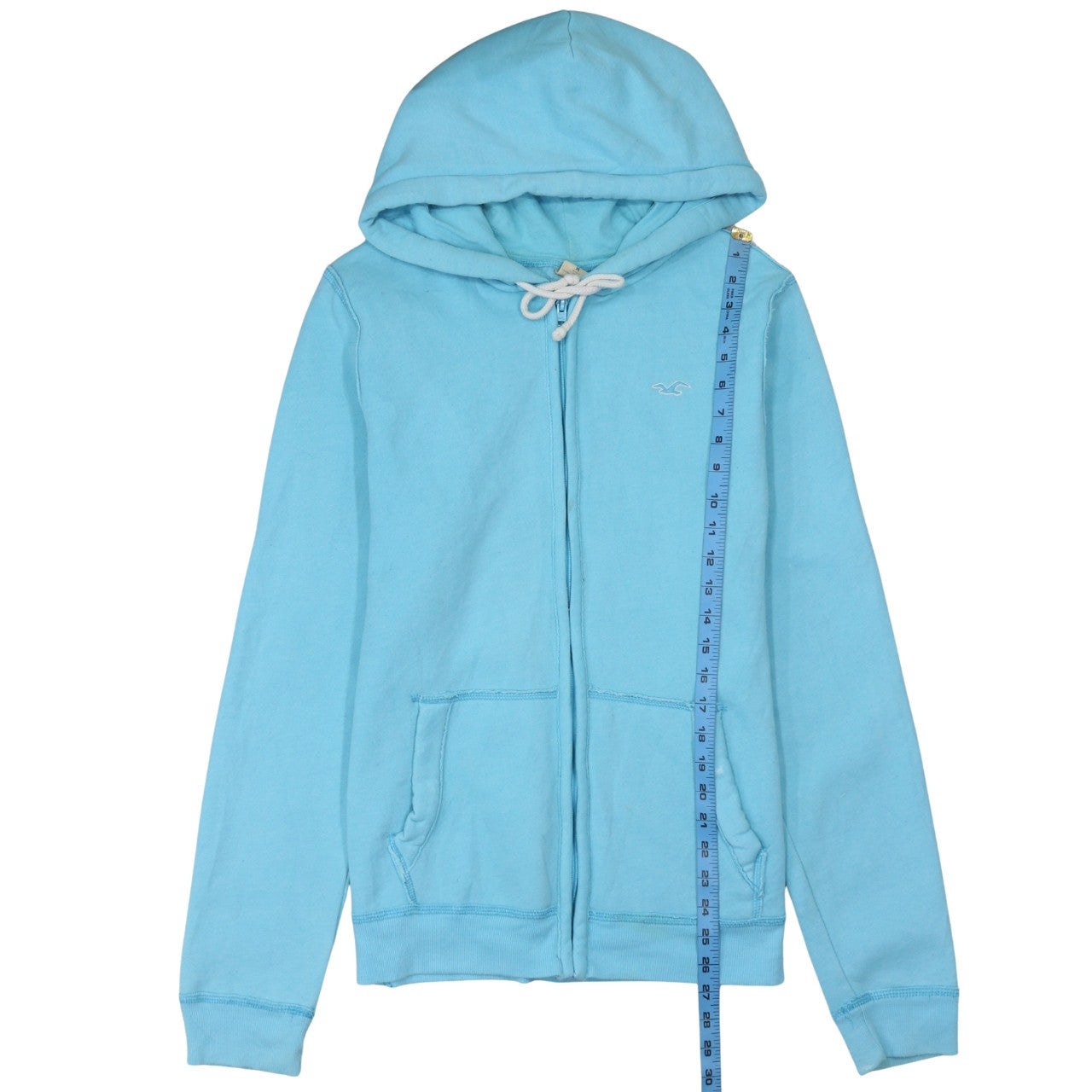 Hollister Men's Blue Full Zip Hoodie M Regular Fit