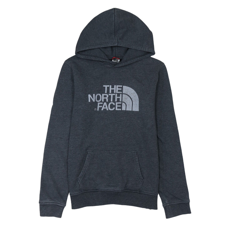 The North Face Boys Grey Pullover Hoodie XL Cotton Blend Logo Casual