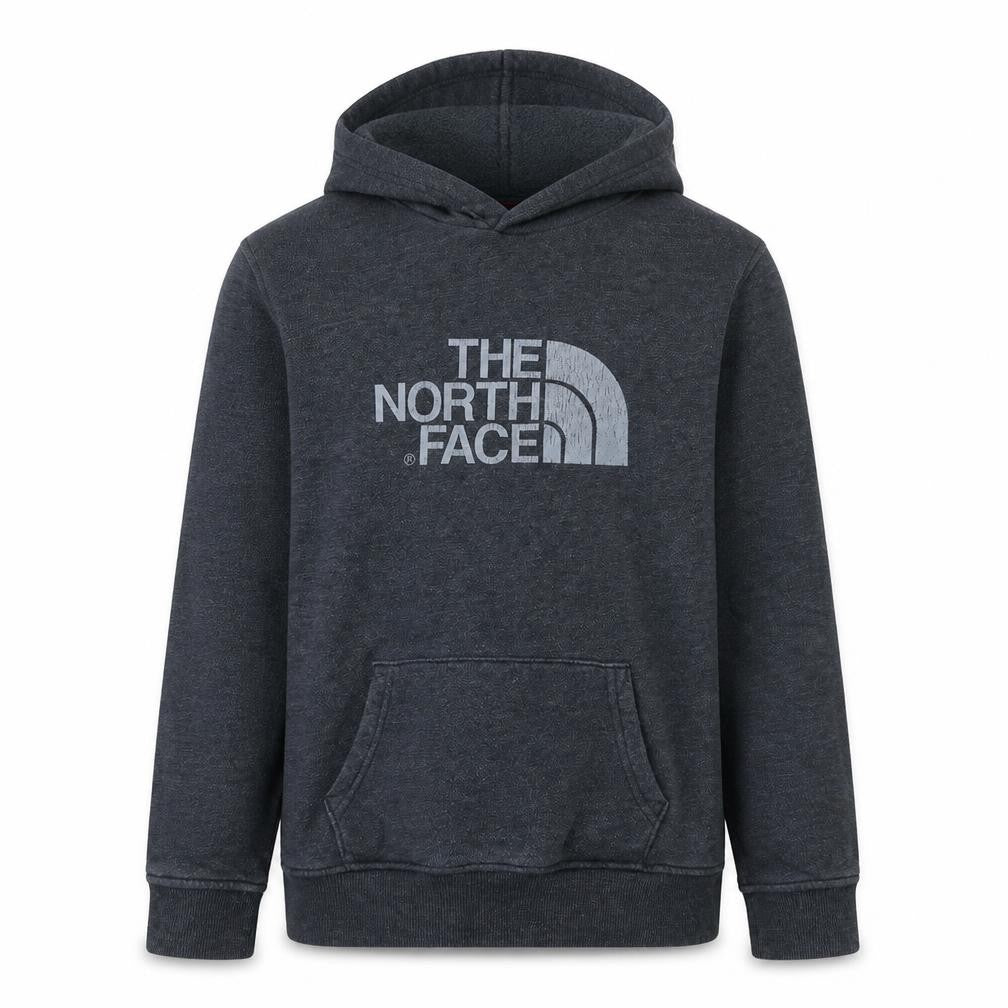 The North Face Boys Grey Pullover Hoodie XL Cotton Blend Logo Casual