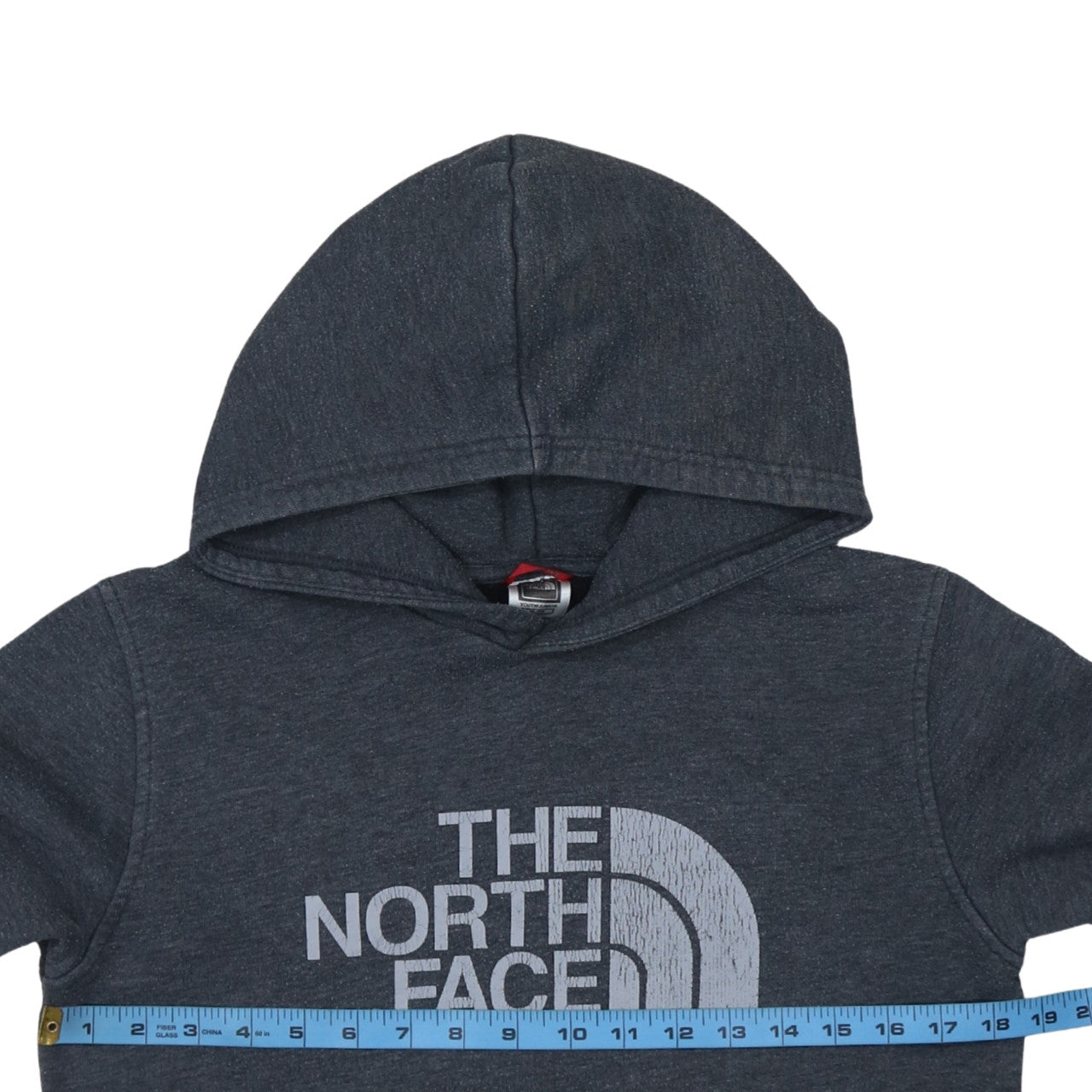 The North Face Boys Grey Pullover Hoodie XL Cotton Blend Logo Casual