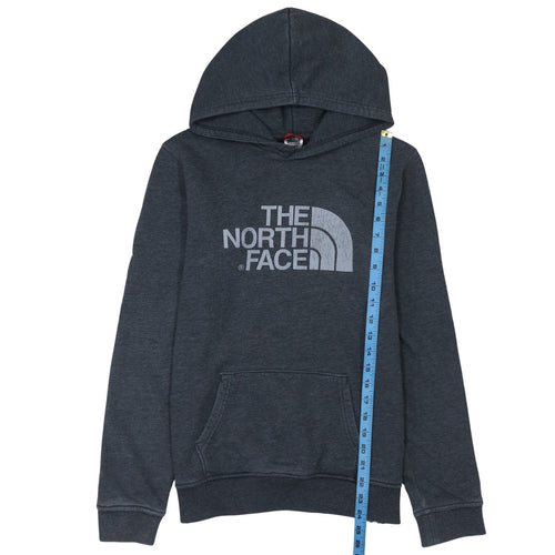 The North Face Boys Grey Pullover Hoodie XL Cotton Blend Logo Casual