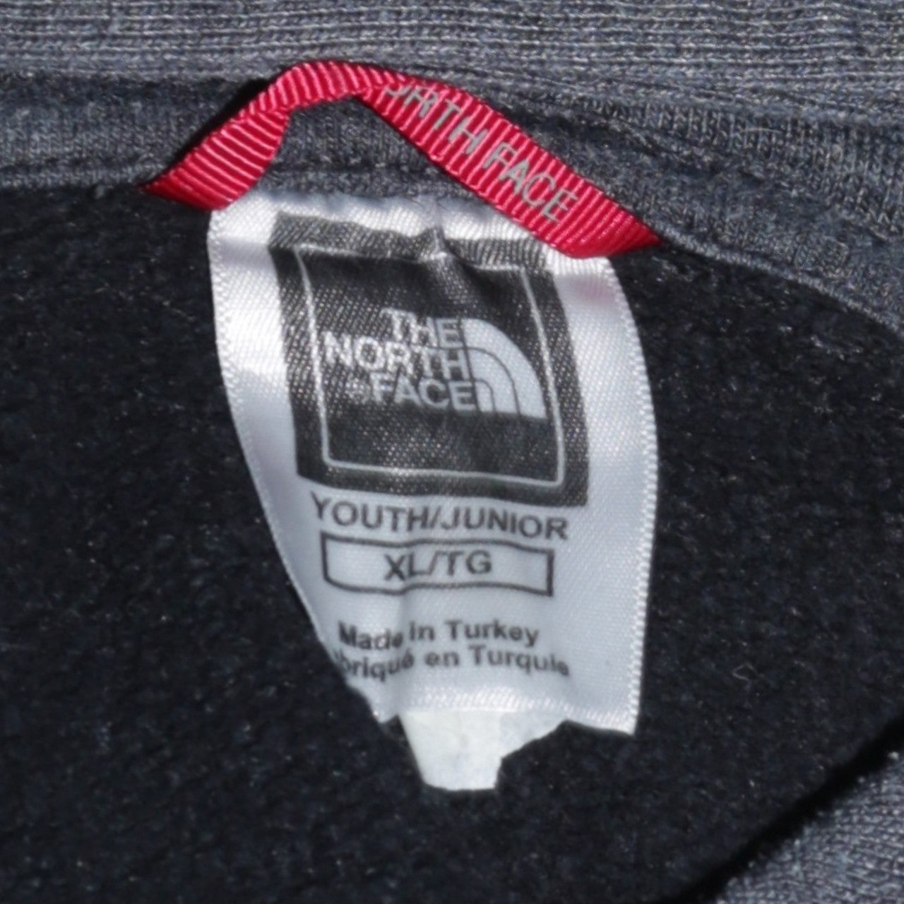 The North Face Boys Grey Pullover Hoodie XL Cotton Blend Logo Casual
