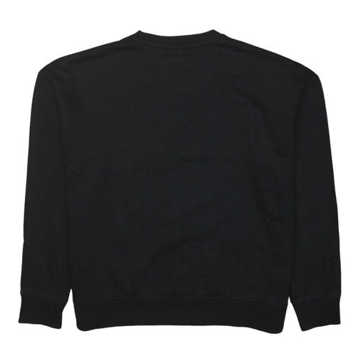 Disney Womens Black Glitter Logo Pullover Sweatshirt Size M
