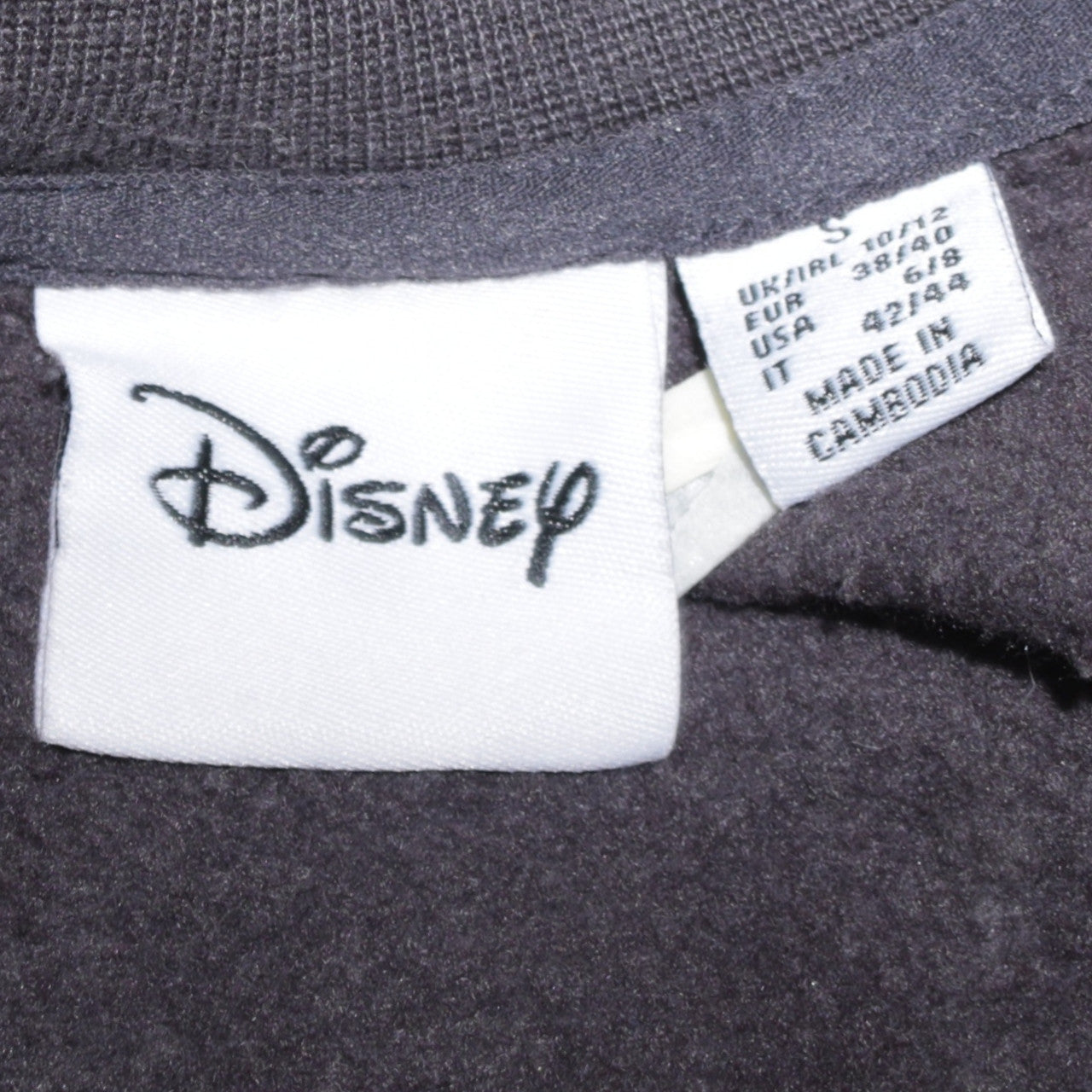 Disney Womens Black Glitter Logo Pullover Sweatshirt Size M