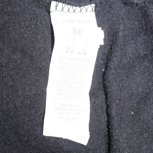 Disney Womens Black Glitter Logo Pullover Sweatshirt Size M