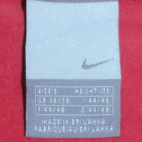Nike Men Red Sleeveless Tank Top S Regular Fit Activewear