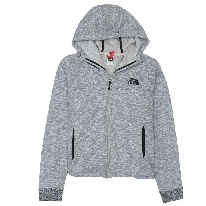The North Face Womens Grey Full Zip Hoodie Medium 100% Cotton