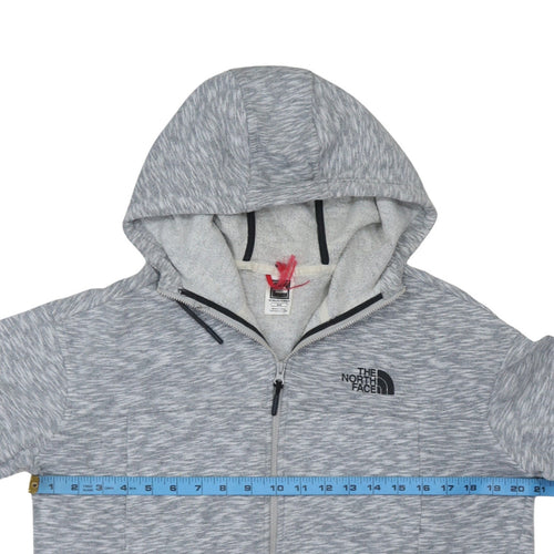 The North Face Womens Grey Full Zip Hoodie Medium 100% Cotton