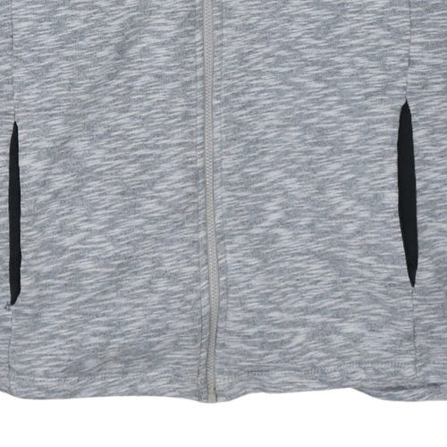 The North Face Womens Grey Full Zip Hoodie Medium 100% Cotton