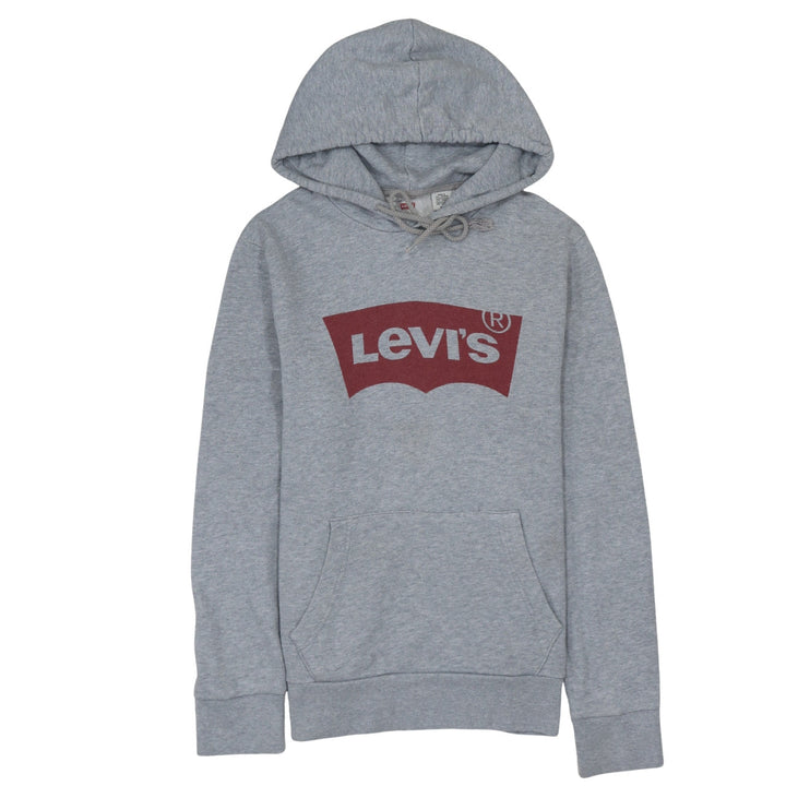 Levi's Men's Grey Pullover Hoodie Small Regular Fit Logo Sweatshirt