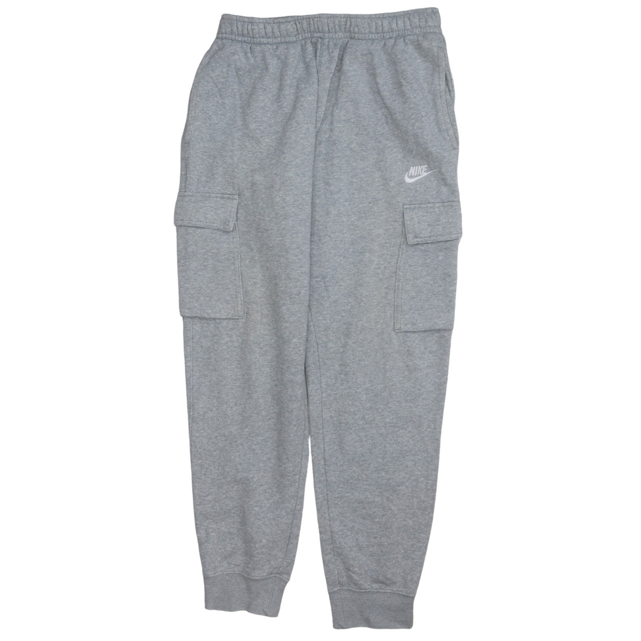 Nike Men's Grey Cargo Tapered Joggers Size M Fleece Sweatpants