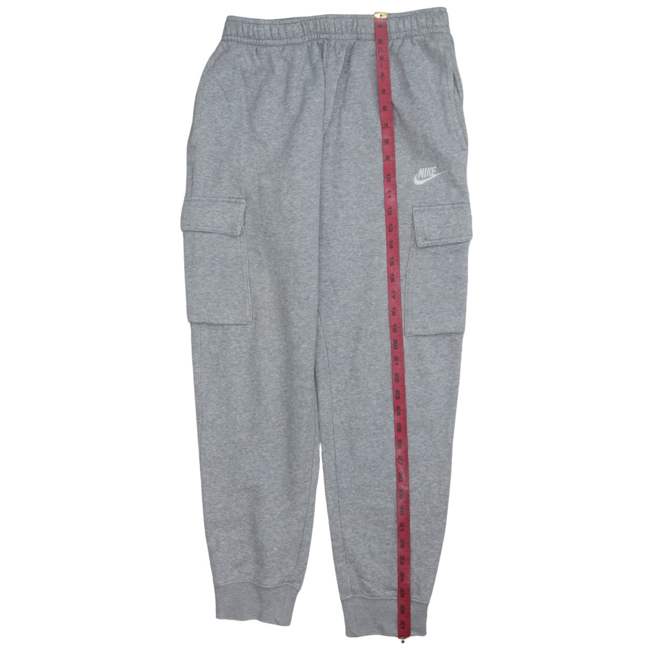 Nike Men's Grey Cargo Tapered Joggers Size M Fleece Sweatpants