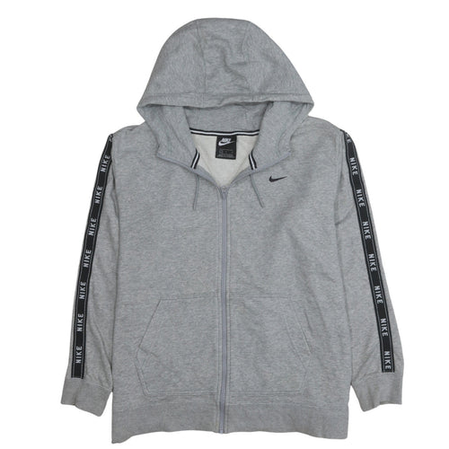 Nike Men's Grey Full Zip Hoodie L Sportswear Fleece