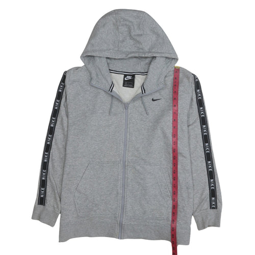 Nike Men's Grey Full Zip Hoodie L Sportswear Fleece