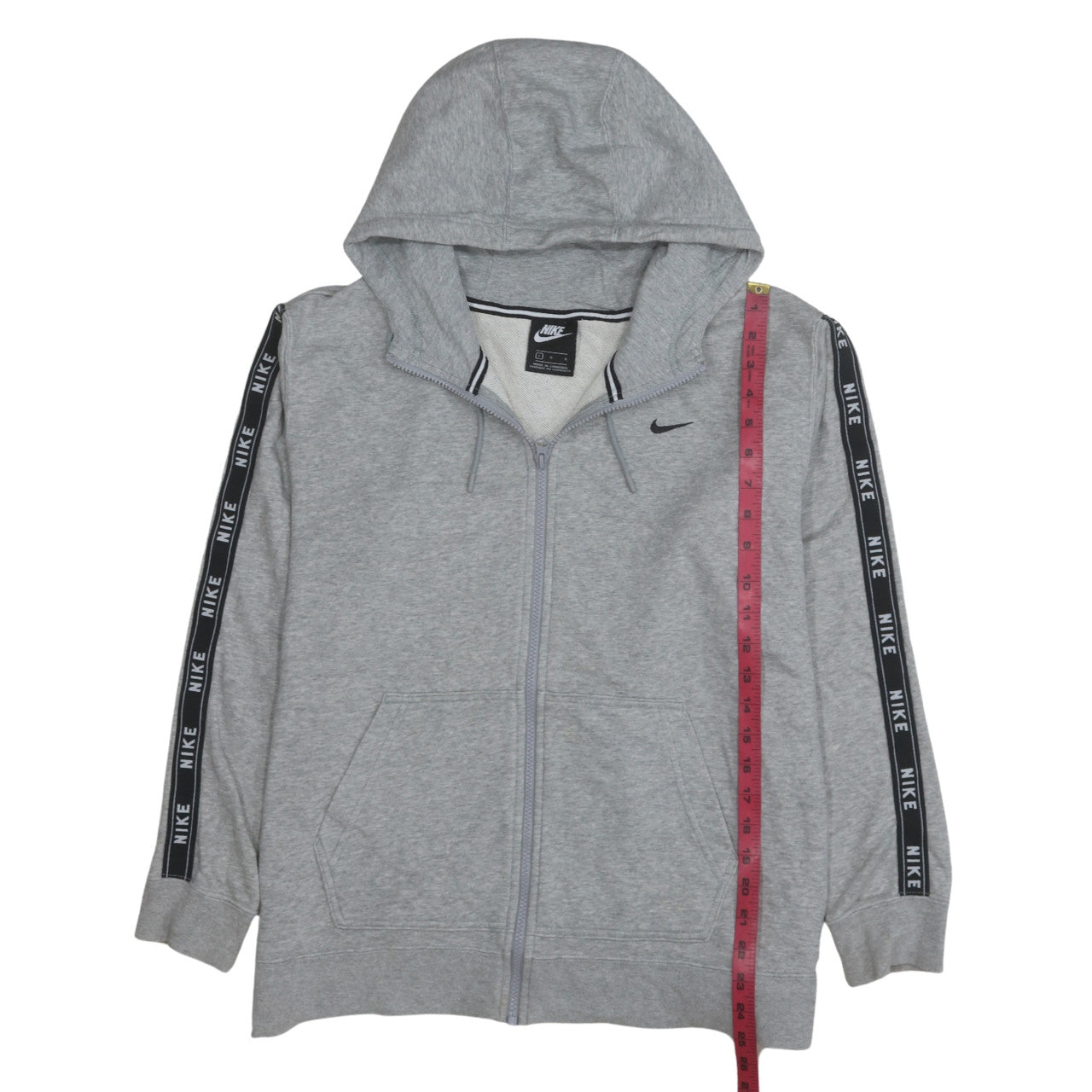 Nike Men's Grey Full Zip Hoodie L Sportswear Fleece
