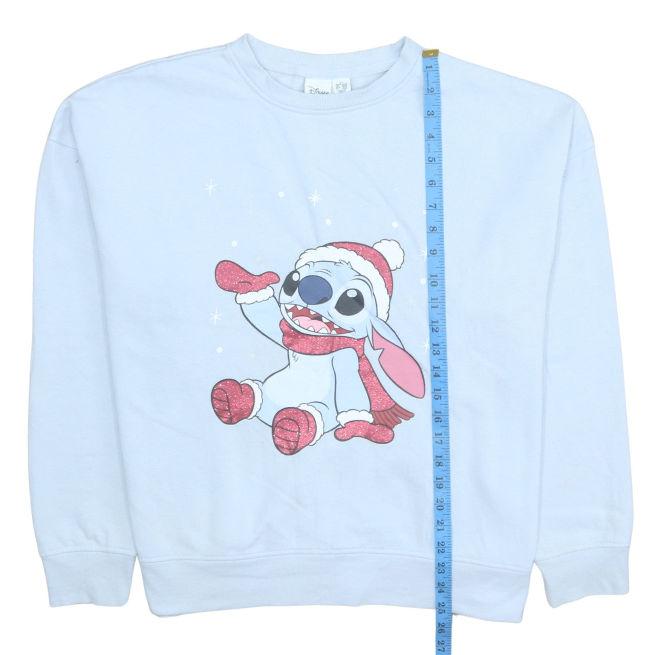Disney Primark Women Blue Stitch Christmas Sweatshirt XL
