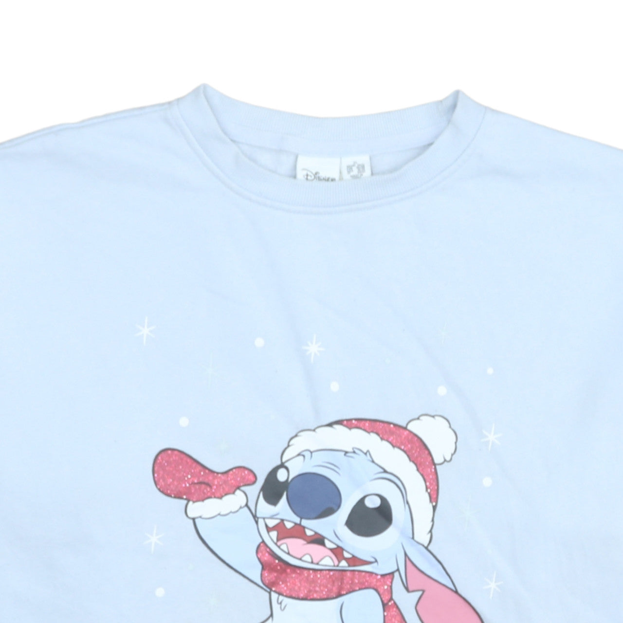 Disney Primark Women Blue Stitch Christmas Sweatshirt XL