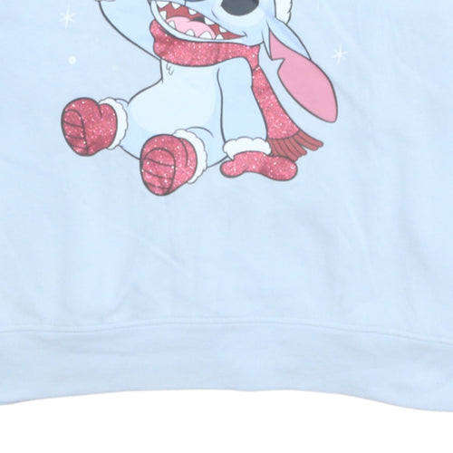 Disney Primark Women Blue Stitch Christmas Sweatshirt XL