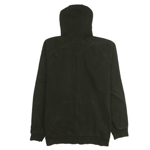 adidas Men's Green Full Zip Hoodie Size M with Logo and Stripes