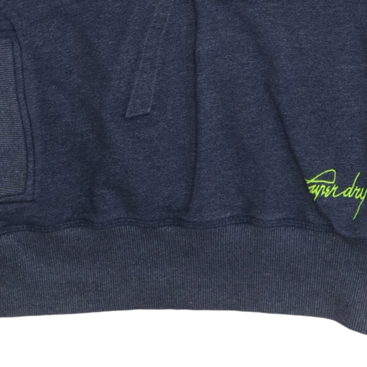 Superdry Men's Blue Pullover Hoodie Size S Regular Fit Logo Fleece