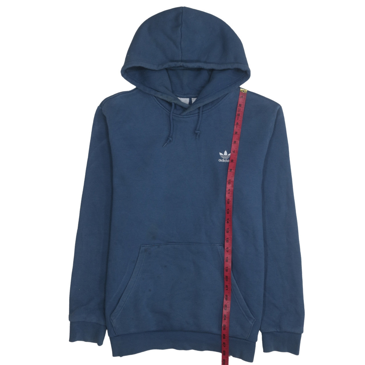 Adidas Men Blue Pullover Hoodie L Regular Fit Logo Sportswear