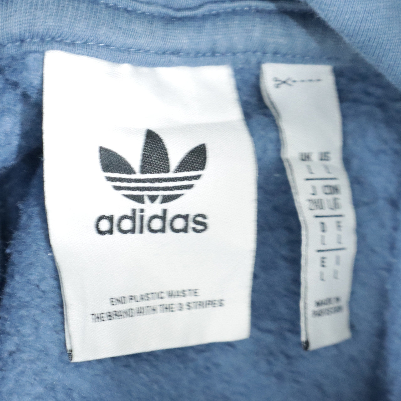 Adidas Men Blue Pullover Hoodie L Regular Fit Logo Sportswear