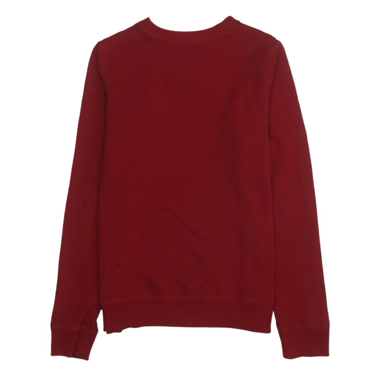 Hollister Women Red Crew Neck Pullover Sweatshirt XS