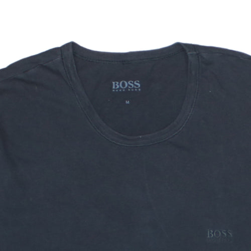 Hugo Boss Men's Black Crew Neck Cotton T-Shirt Size M Regular Fit