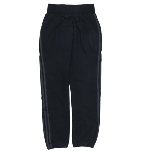 Adidas Womens Black Jogger Trousers Size S Elastic Waist Logo