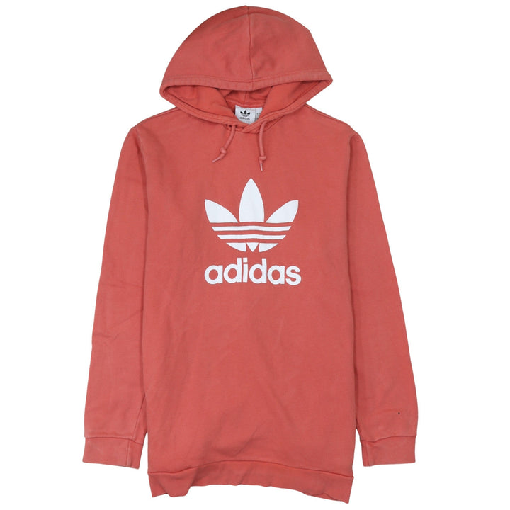 Adidas Women’s Coral Hoodie Pullover Large Logo Cotton Casual Wear