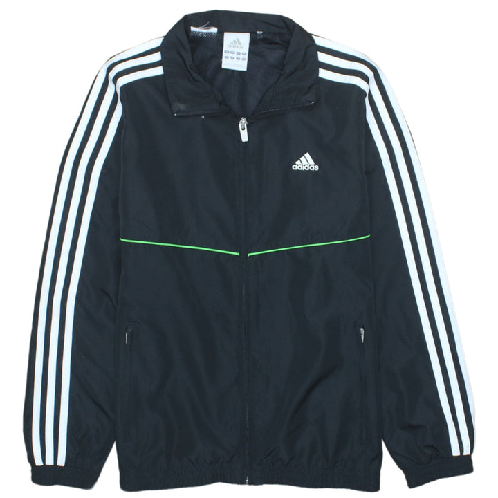 Adidas Boys Black 10-11 Years Track Jacket Lightweight Zip Sports Top