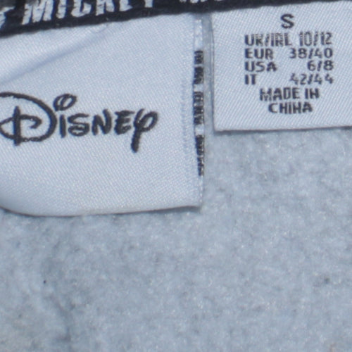 Disney Women Grey Mickey Mouse Print Pullover Sweatshirt Size S