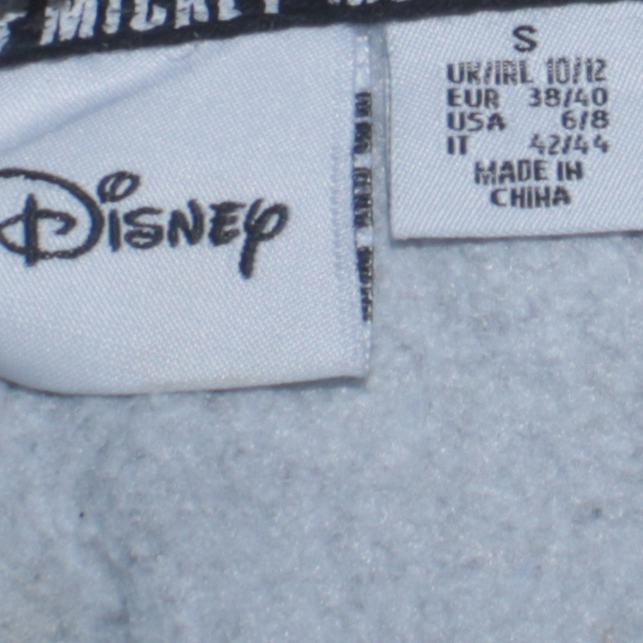 Disney Women Grey Mickey Mouse Print Pullover Sweatshirt Size S
