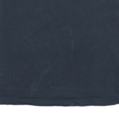 Adidas Women Black Cotton Short Sleeve Crew Neck T-Shirt Size 4