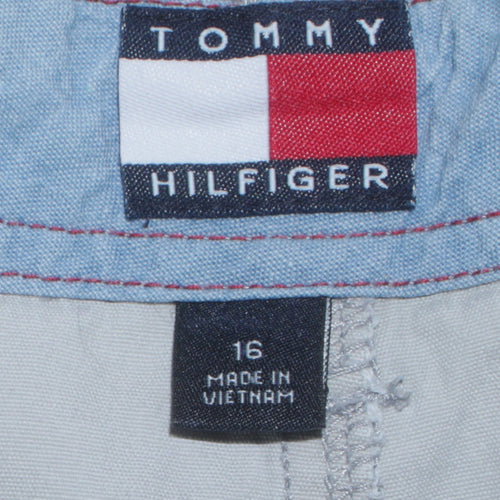 Tommy Hilfiger Boys Blue Cargo Shorts Size 16 Years Cotton Twill