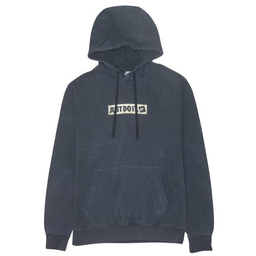 Nike Womens Black Pullover Hoodie Medium Just Do It Logo Casual Sweatshirt