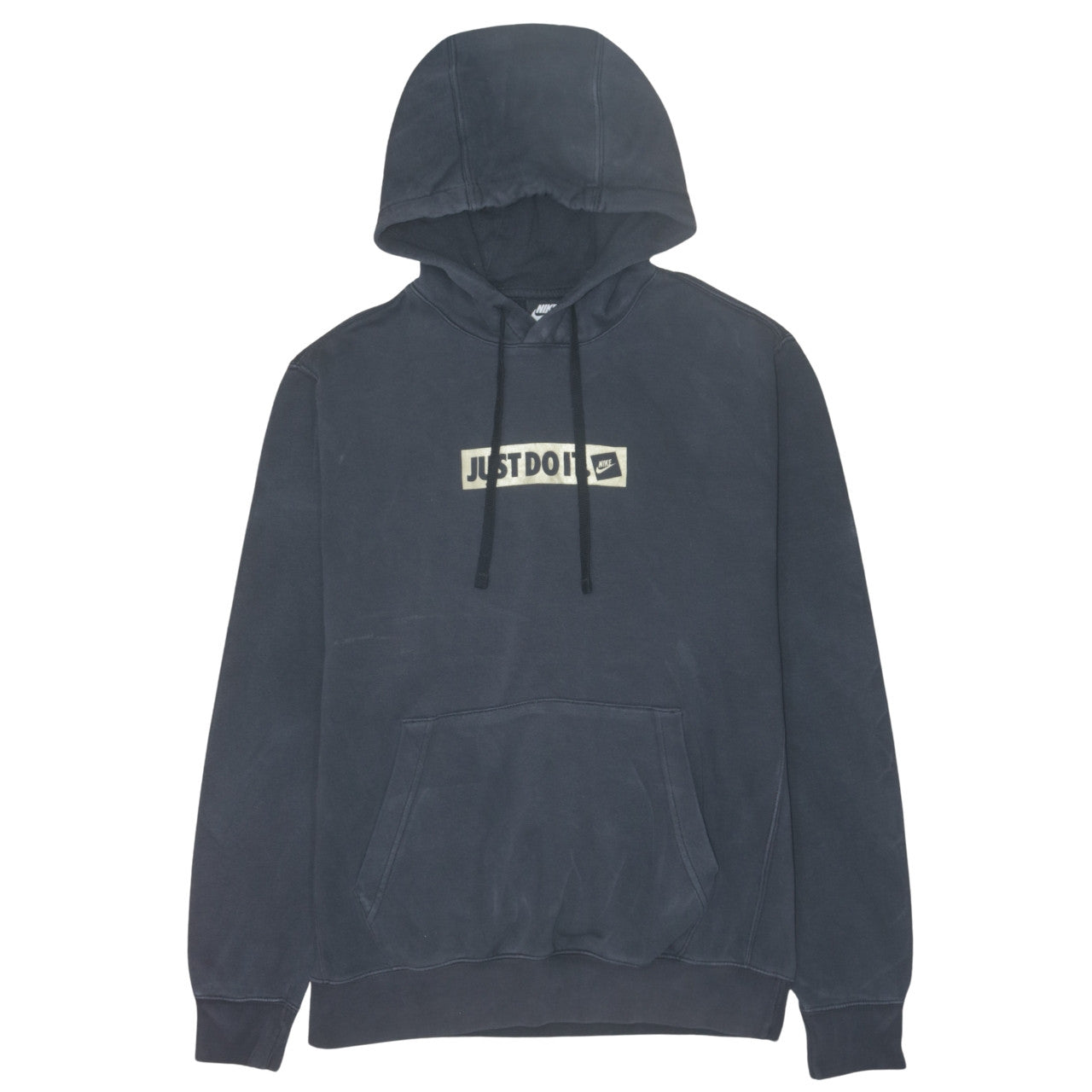 Nike Womens Black Pullover Hoodie Medium Just Do It Logo Casual Sweatshirt