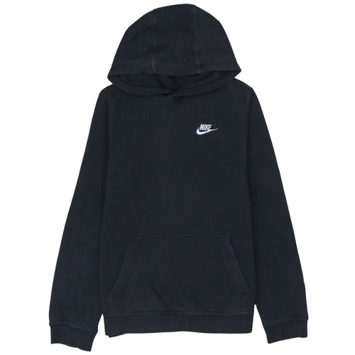 Nike Boys Black XL Pullover Hoodie Sweatshirt with White Logo