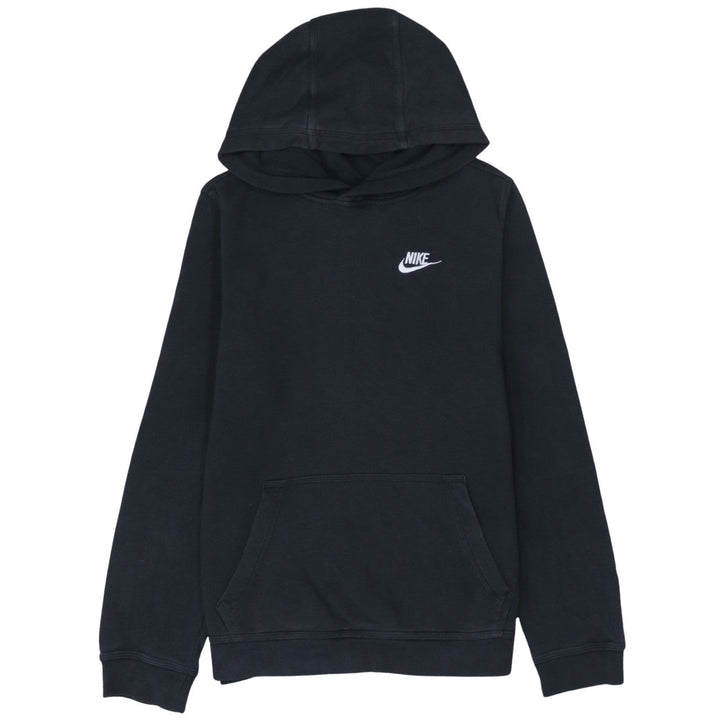 Nike Boys Black XL Pullover Hoodie Sweatshirt with White Logo