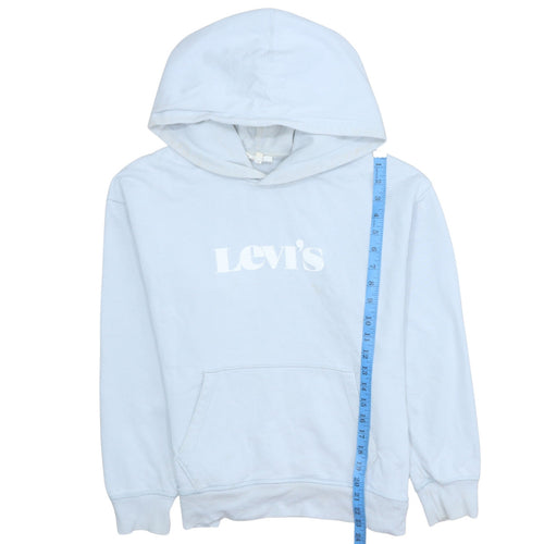 Levi's Women's White Pullover Hoodie Small Hooded Sweatshirt