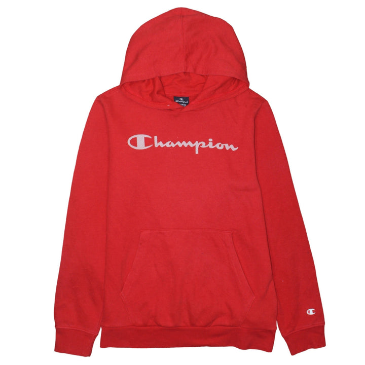 Champion Boys Red Pullover Hoodie 13-14 Years Logo Print